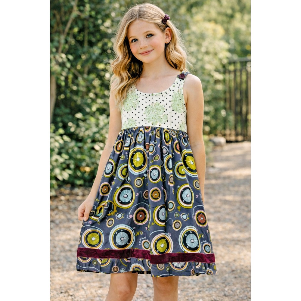 MATILDA JANE DRESS GIRLS SZ. 10 CHARACTER COUNTS EMPIRE TANK VINTAGE